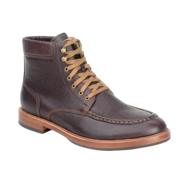 Warfield & Grand Mens Roseburg Ankle Boots US 8.5 M Brown Leather Moc Toe NWOB - Picture 1 of 12